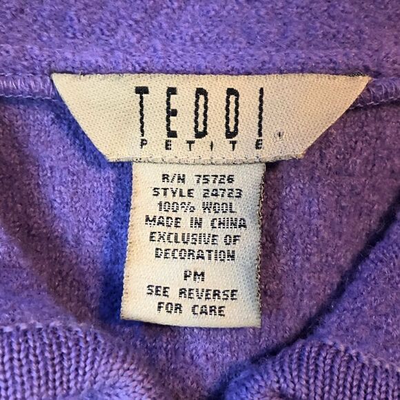 Teddi petite 100% boiled wool zip up sweater with collar. - Picture 3 of 9